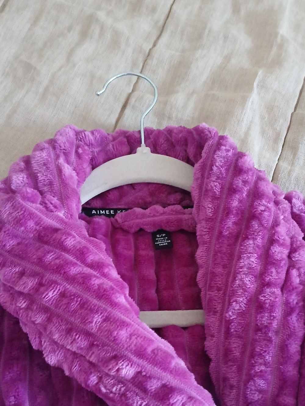 Aimee Kestenberg Plush Fuchsia Woman Dressing Gown